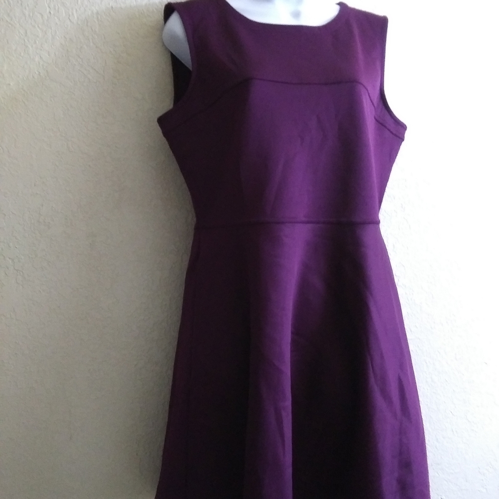 Daisy Fuentes, purple casual business dress, L - Picture 7 of 8